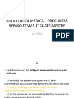 Área Clínica Médica - Preguntas Repaso Temas 1