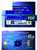 Biophotonics Tools IST 8A Lecture #6 - Jan. 24, 2007