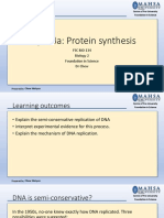 Topic 4a - Protein Synthesis - Stu v2