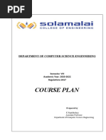 Course Plan: Department of Computer Science Enginnering