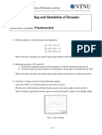 IP500515 Modelling and Simulation of Dynamic Systems: Exercise, Python Fundamentals