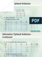 Alternative Optimal Solutions