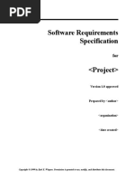 Software Requirements Specification: Version 1.0 Approved