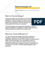 FIN 2-What Does A Financial Manager Do