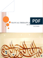 Manual Therapy (Shs.405) : Dr. Muhamad Rizwan Lecturer
