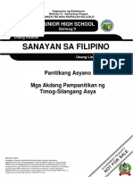 Sanayan Filipino 9 Unang Kwarter..