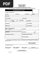 Sample MEMBERSHIP FORM