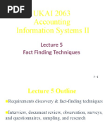 UKAI 2063 Accounting Information Systems II: Fact Finding Techniques