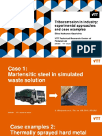 Tribocorrosion in Industry: Experimental Approaches and Case Examples