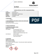 Material Safety Data Sheet: 1. Identification of The Substance/mixture and of The Company/undertaking