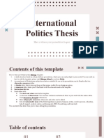 International Politics Thesis: Here Is Where Your Presentation Begins