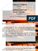 Danilo E. Paras, Commission On Elections,: G.R. No. 123169 November 4, 1996