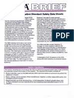 Osha Brief: Hazard Communication Standard: Safety Data Sheets