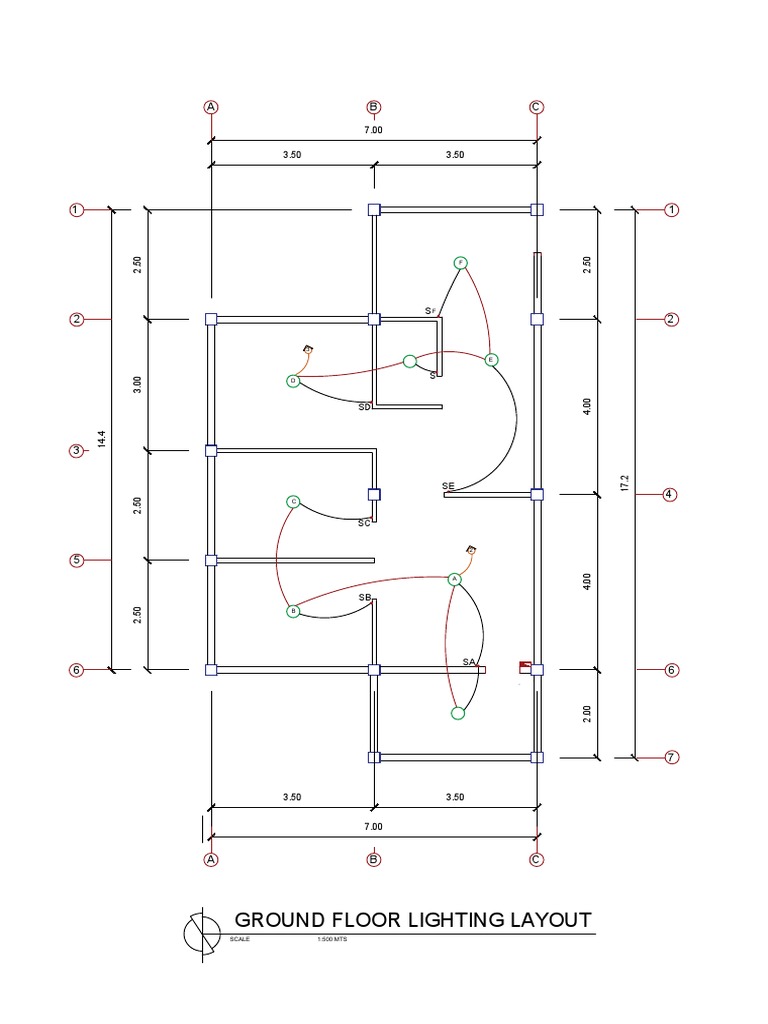 Ground Floor Lighting Layout PDF