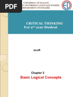 Critical Thinking For 2 Year Student: University of Danang University of Foreign Language Studies Department of English