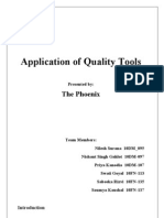 Application of Quality Tools