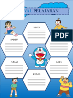 Template Jadwal Pelajaran Doraemon