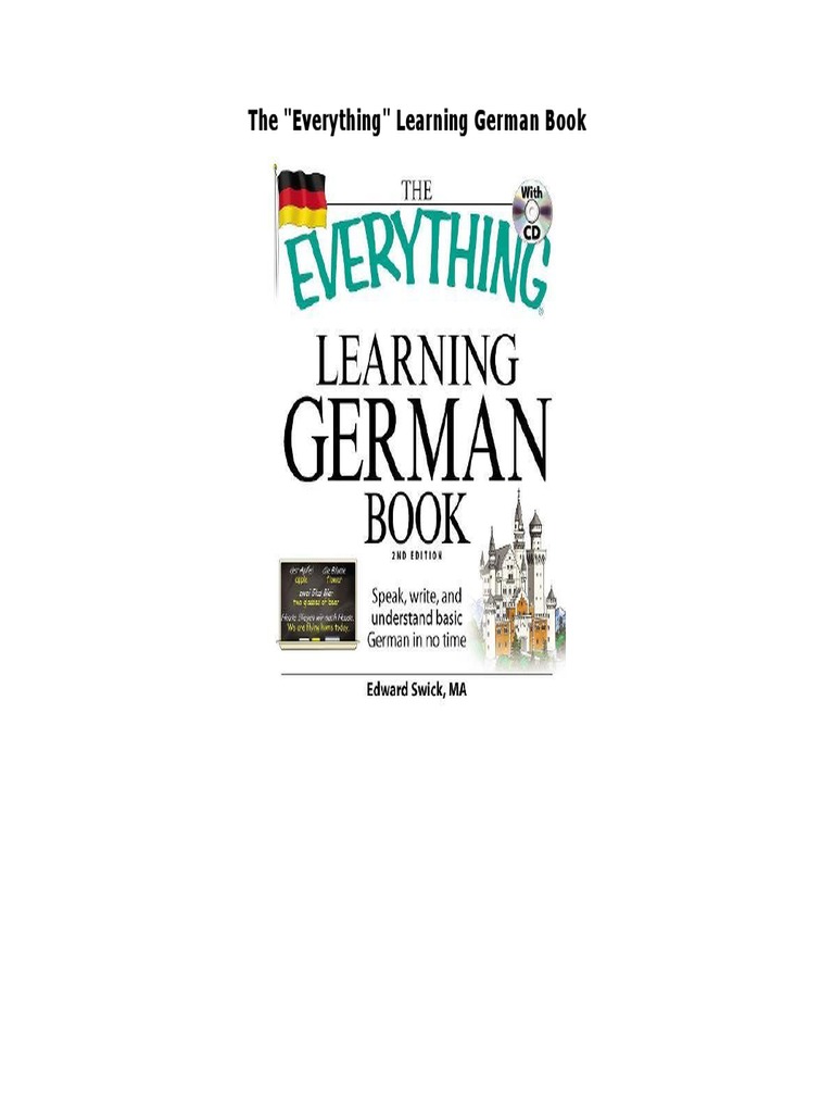 The "Everything" Learning German Book PDF