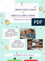 IN-PERSON EDUCATION VS VIRTUAL EDUCATION