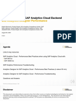 Best Practices For SAP Analytics Cloud Backend and Analytics Design Perfomance