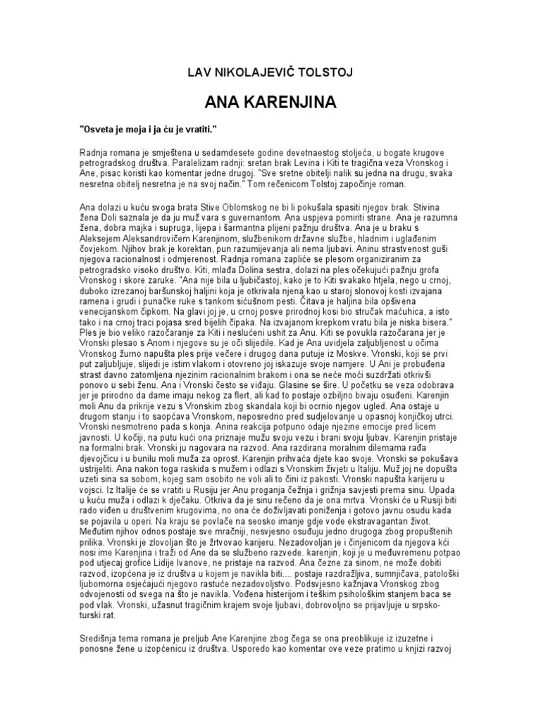 LAV NIKOLAJEVIČ TOLSTOJ Ana Karenjina PDF