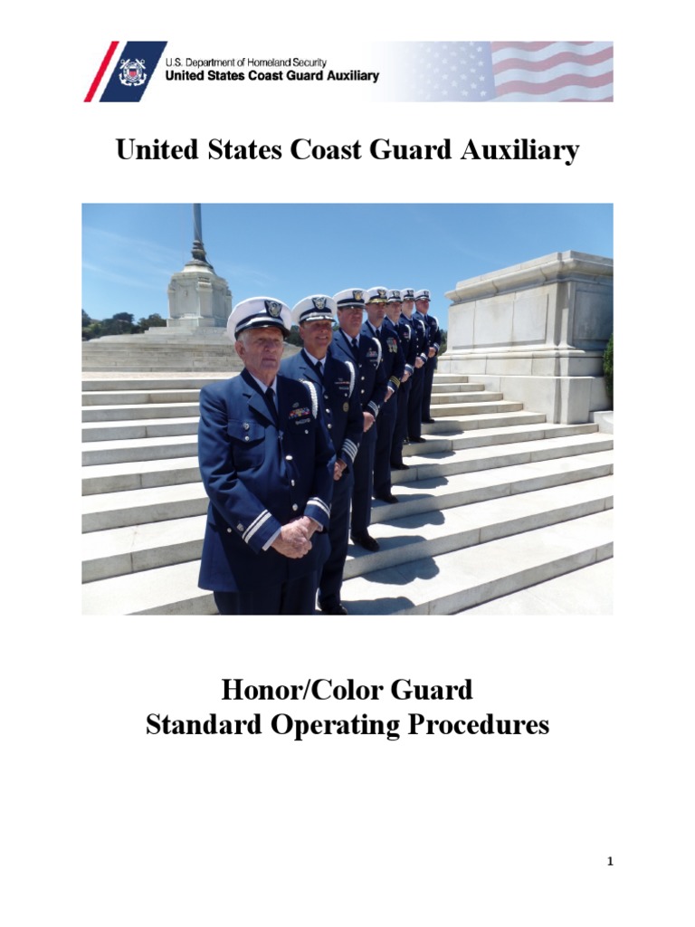 Honor Guard Sop Final With Edits 1 PDF United States Coast Guard