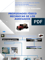 Propiedades físico mecánicas agregados Chota