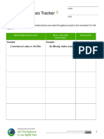 Grade 4 - My Media Choices - My Media Choices Tracker Student Handout