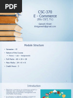 CSC-370 E - Commerce: (BSC Csit, Tu)