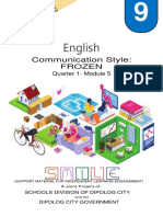 English: Communication Style: Frozen