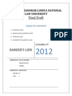 Bankers Lien Banking Law