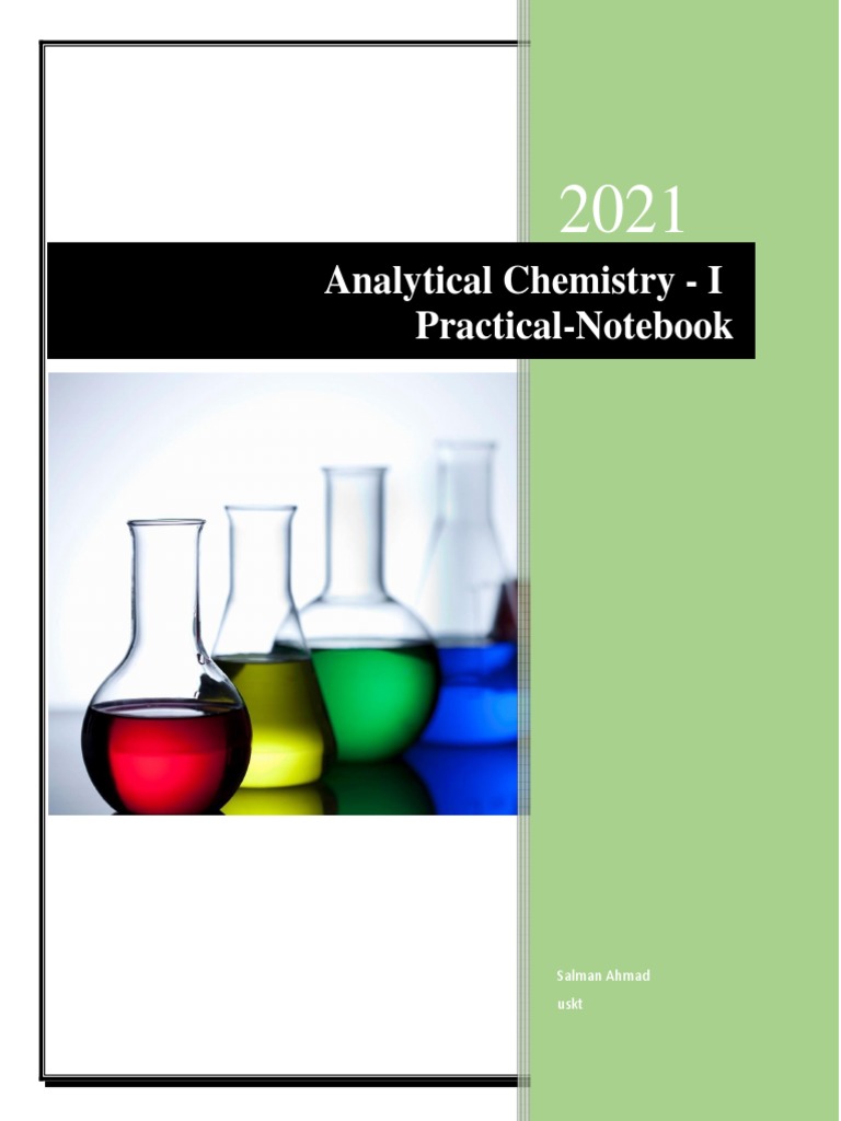 Practical Book Analytical Chemistry PDF Chemistry Titration