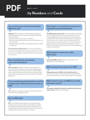 Social Security Numbers and Cards