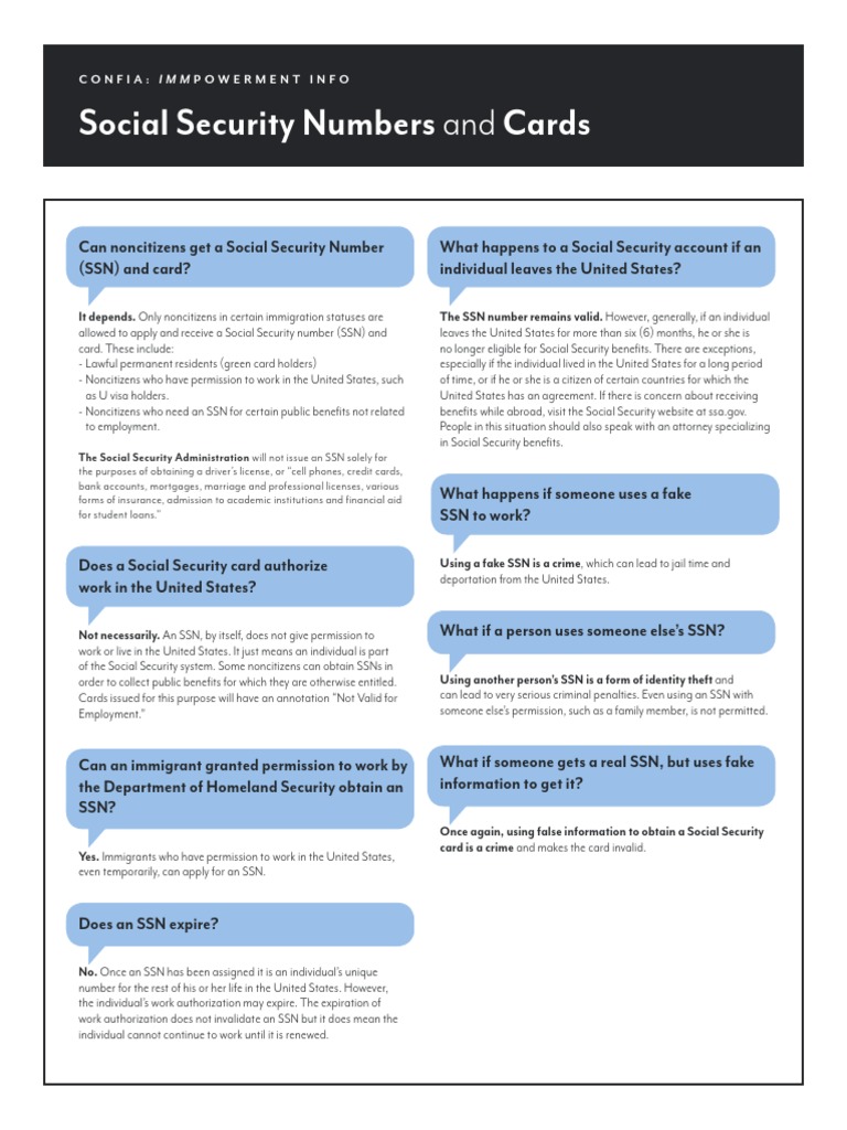 Social Security Numbers and Cards | PDF | Social Security Number ...