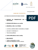 Criterios de Como Entregar Sus Trabajos de Investigación