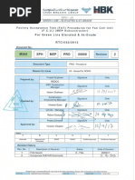 Factory Acceptance Test of Fan Coil Units