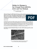 Lightning Arc Damage to Optical Fiber Ground Wires (OPGW)Parameters and Test Methods