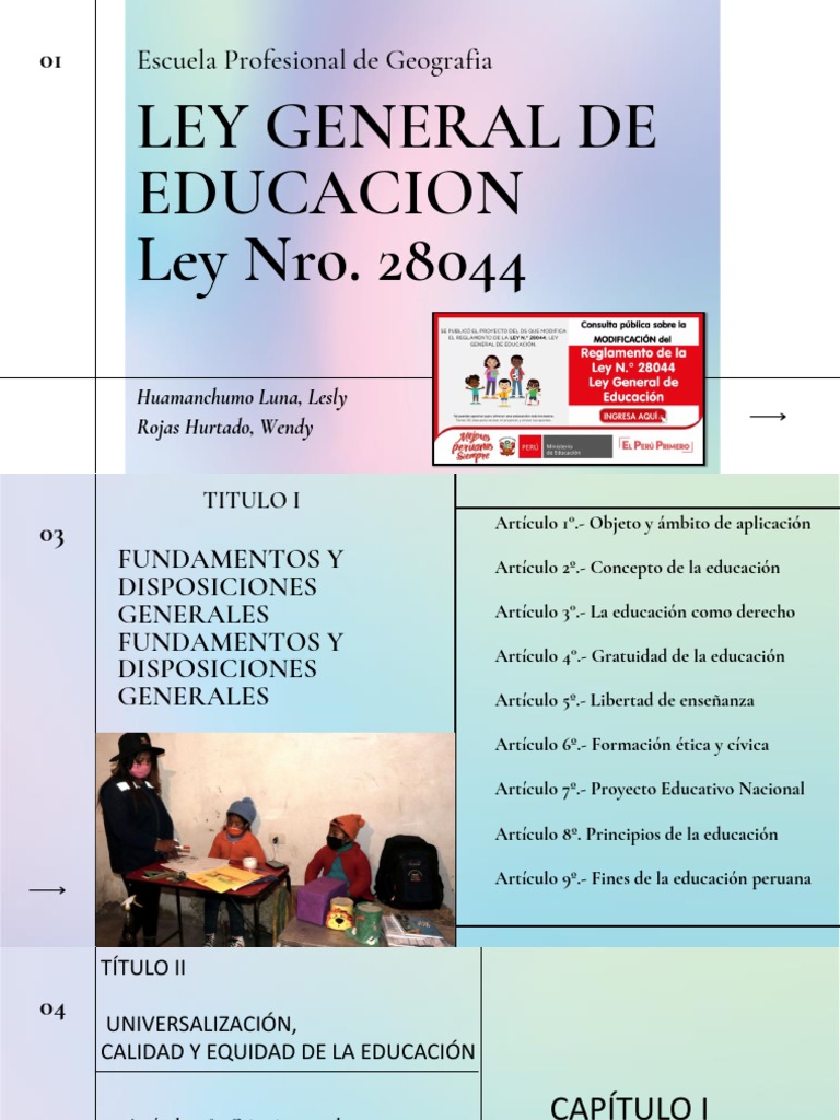 Ley General de Educación en Perú | PDF