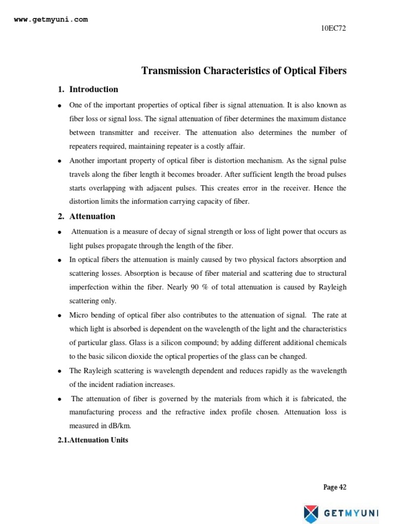 Electronics Communication Engineering Optical Fiber Communication ...