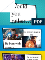 Would You Rather Superhero Edition Fun Activities Games Games Oneonone Activities War - 124048