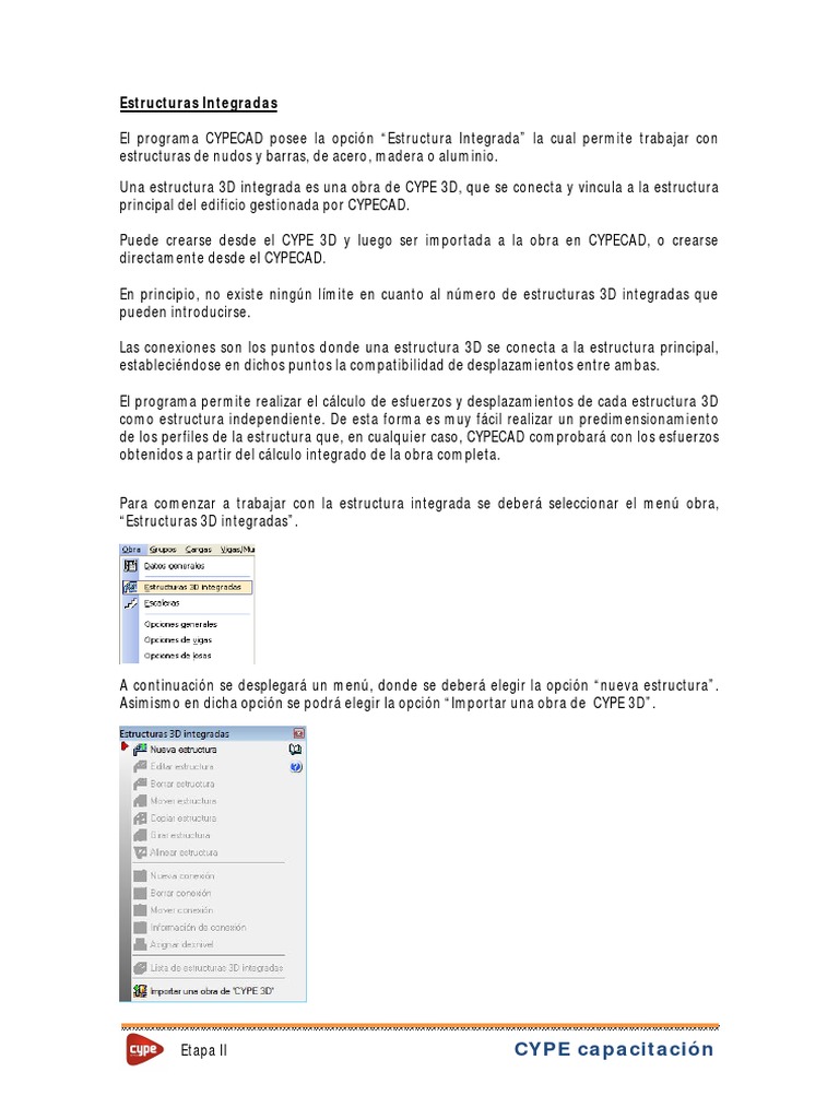 Manual de Estructuras Integradas CYPE | PDF | Ventana (informática)