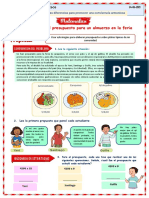 6º Matematica Elaboramos El Presupuesto para El Almuerzo en La Feria 24 Junio