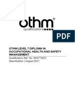 Othm Level 7 Diploma IN Occupational Health AND Safety Management