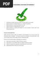 Quality Assurance Systems in Pharmacy