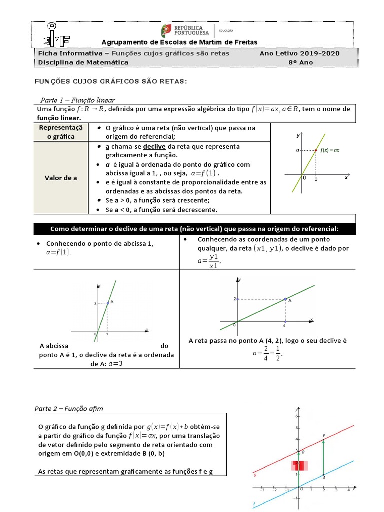 Funções Cujos Gráficos São Retas | PDF | Sistema de coordenada cartesiana |  Linha (Geometria), image size:768x1024
