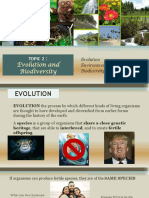 Evolution and Biodiversity: Topic 2