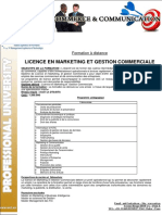 Licence Marketing Gestion Commerciale