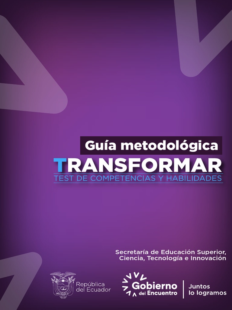 Guía Metodológica Test Transformar | PDF | Razón | Evaluación