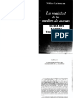 Luhmann - La Diferenciacion Como Duplicacion de La Realidad