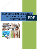 PLAN SECTORIAL DE GESTIÓN INTEGRAL DEL RIESGO DE DESASTRES EN SALUD